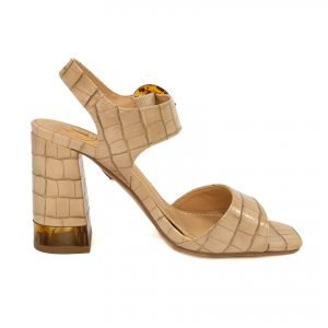 Sandale croko beige 6766