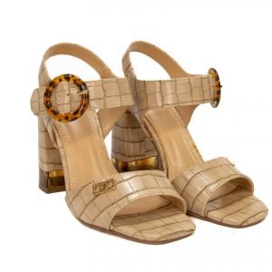 Sandale croko beige 6766