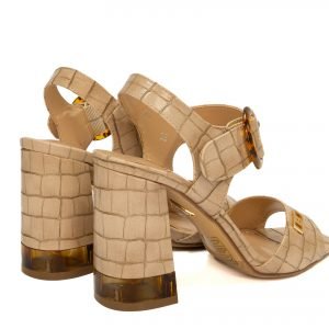 Sandale croko beige 6766