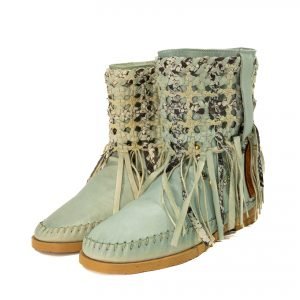 Ženske čizme Boho Piton Aqua