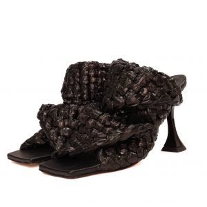 Ženske papuče raffia nero