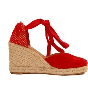 Ženske espadrile ante rojo