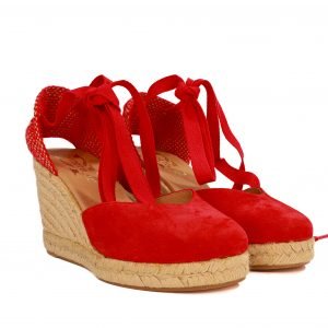 Ženske espadrile ante rojo